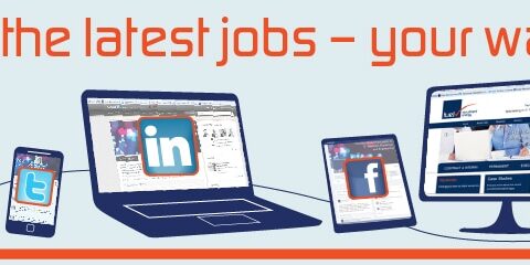 Graphic illustrating social media feeds