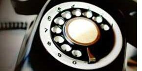 Close up of old fashioned telephone