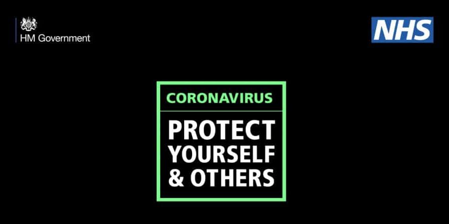 HM Government Coronavirus protect yourself and others visual