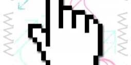 Graphic of onscreen mouse hand pointer